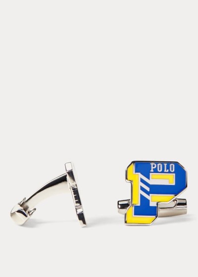 Men's Polo Ralph Lauren P Enamel Cufflinks | 938450ZLT